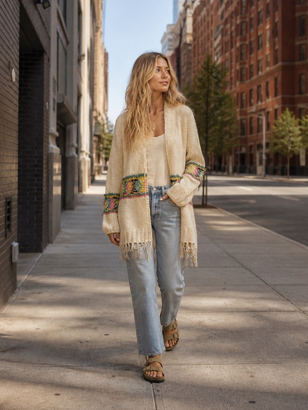 Love Stitch Frankie Cardigan in WHITE/CREAM • size medium/large